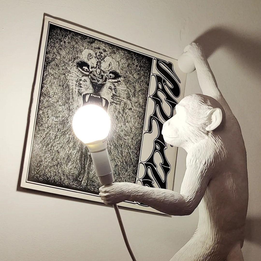 Stylish Monkey Wall Lamp for Kids Room Decor - Fun Jungle Animal Night Light for Bedroom & Nursery - Perfect for Themed Parties & Playrooms