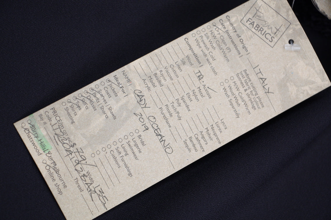 Cady Oceano Satin Backed Crepe Fabric - Premium Dressmaking Material for Evening Gowns, Bridal Wear & Formal Attire