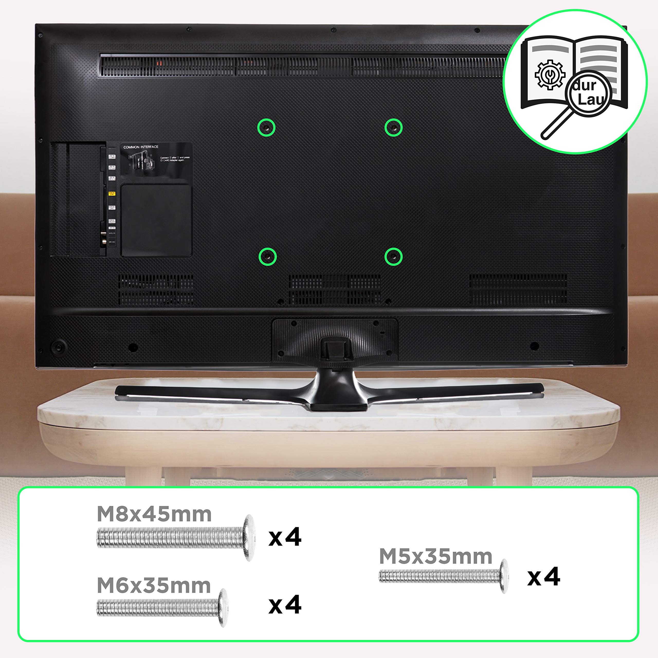 Duronic TVB121M Ultra Slim TV Wall Mount Bracket for 37-65 Inch Flat Screen TVs | Low Profile 3cm Design | VESA 600x400mm | Supports Up to 50kg | Perfect for Living Room, Bedroom & Home Theater Installation