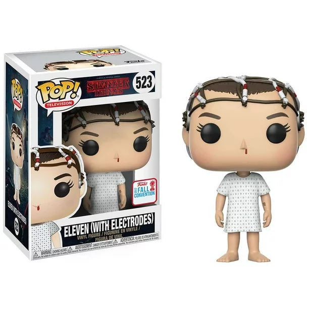 Funko Pop Television Stranger Things Eleven with Electrodes Vinyl Figure - NYCC 2017 Fall Convention Exclusive Collectible Toy for Fans | Perfect for Display, Gifts, and Pop Culture Collections