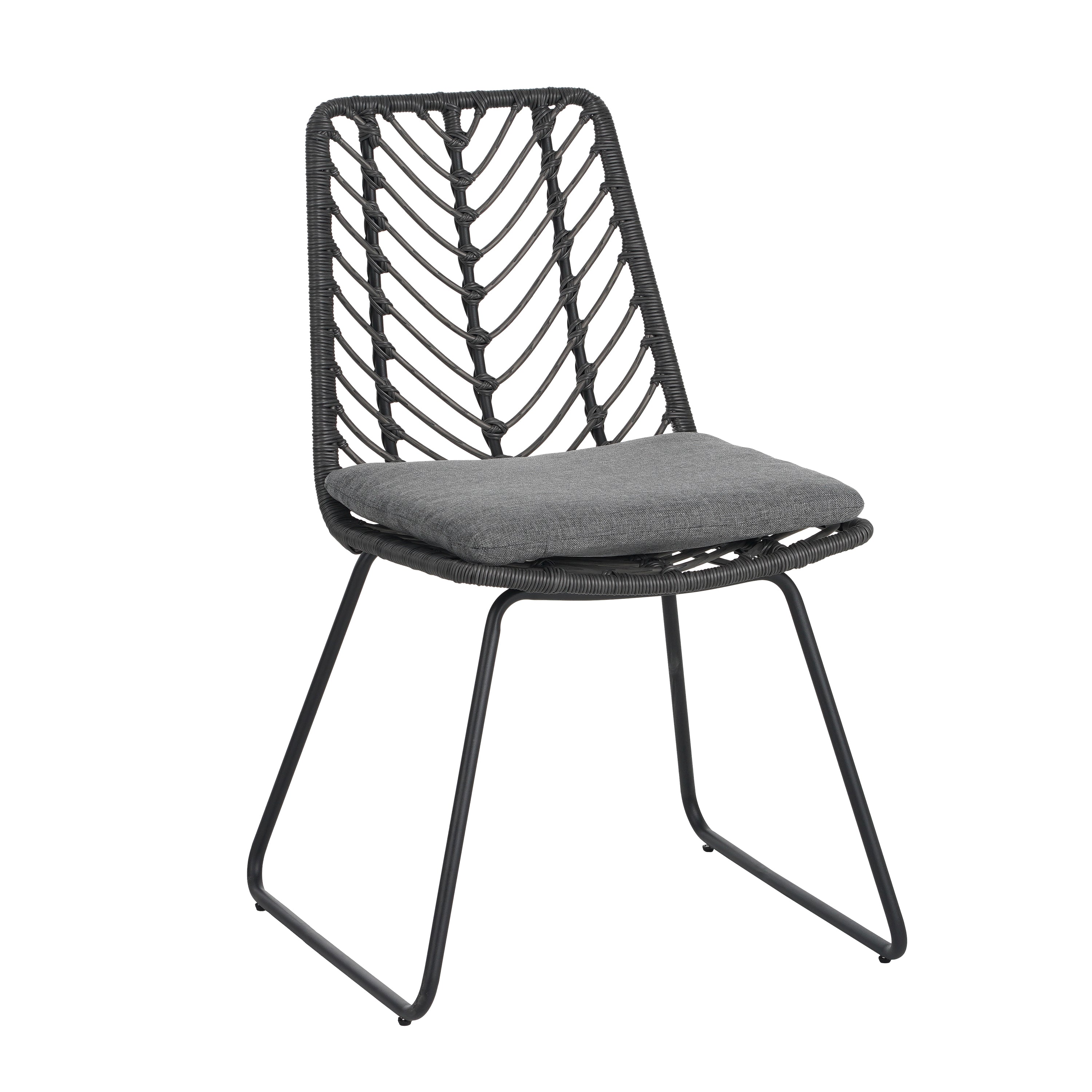 DEJA CHAIR Set of 2 with Cushions - Modern Gray Accent Chairs for Living Room, Bedroom, or Office - Comfortable Lounge Seating for Home Decor