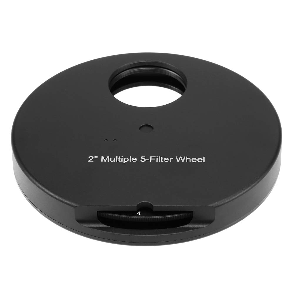 EXCLUZO 1.25INCH / 2INCH 5-Position Eyepiece Filter Wheel for Astronomy Telescopes - Perfect for Deep Sky Observation, Planetary Viewing & Astrophotography