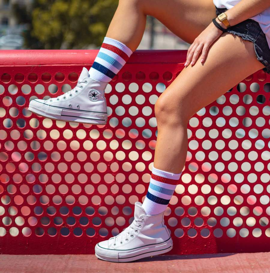 American Socks McFly Mid High Crew Socks - Comfortable Cotton Blend for Men & Women - Perfect for Casual Wear, Sports & Outdoor Activities