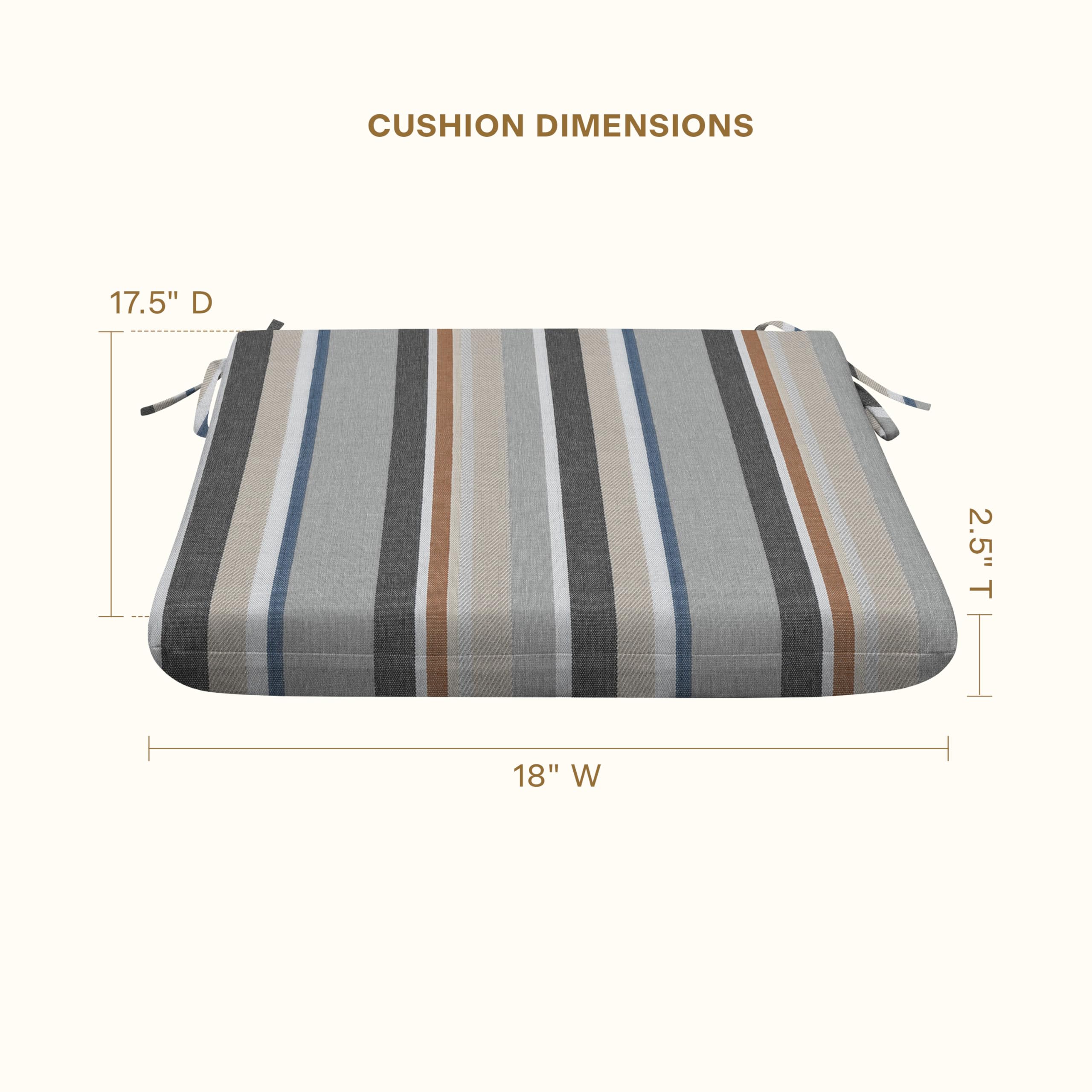 Premium Honeycomb Outdoor Universal Seat Cushion Set - 18