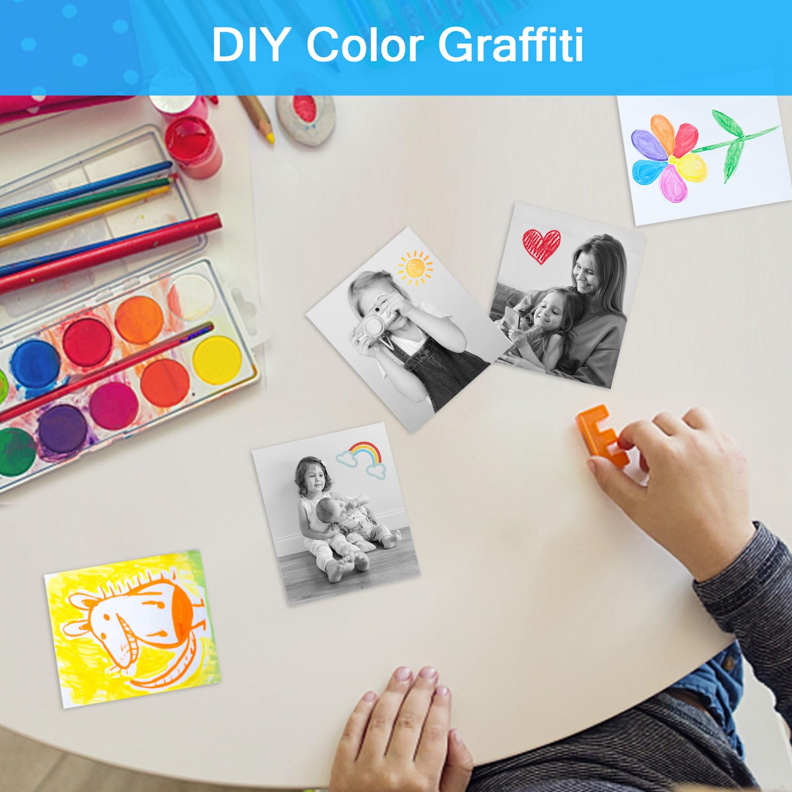 6 Rolls Instant Print Camera Refill Paper - Thermal Photo Printing Paper for Kids Instant Cameras | HD Quality, Compatible with Most Brands | Perfect for Birthday Parties, Travel & DIY Projects