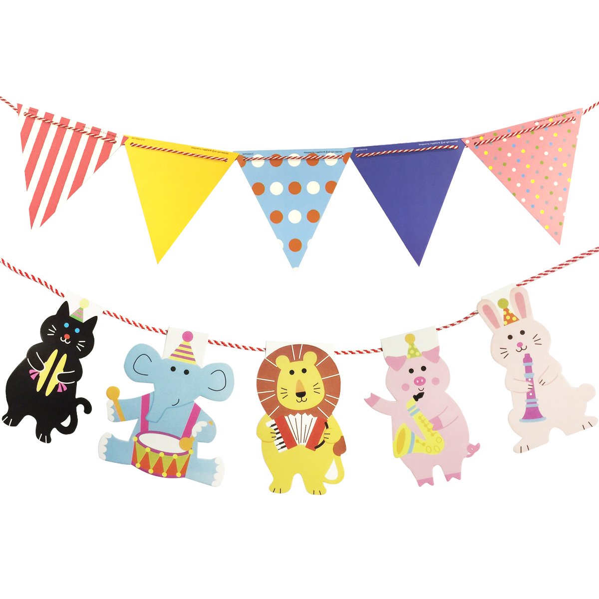 Allydrew Animal Themed Pennant Flags & Banners - Colorful Kids Party Decorations for Birthday Celebrations, Baby Showers & Nursery Room Decor - Perfect for Themed Parties, Classroom Decor & Playroom Wall Decorations