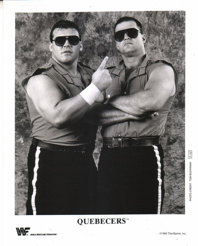 1993 Quebecers P157 Debut Promo B/W - Rare Vintage Wrestling Collectible for Fans & Memorabilia Enthusiasts
