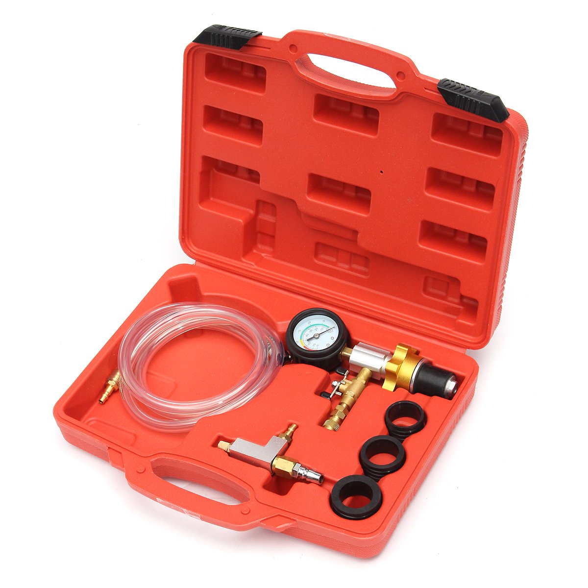 LTE FTLFL Auto Car Radiator Coolant Vacuum Cooling System Refill & Purging Tool Gauge Kit - Professional Cooling System Maintenance for DIY Mechanics & Auto Shops