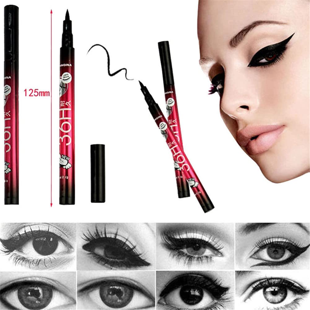 Waterproof Black Liquid Eyeliner - Long Lasting Smudge Proof Eye Makeup Pencil for Professional & Everyday Use (Perfect for Parties, Weddings & Daily Wear)
