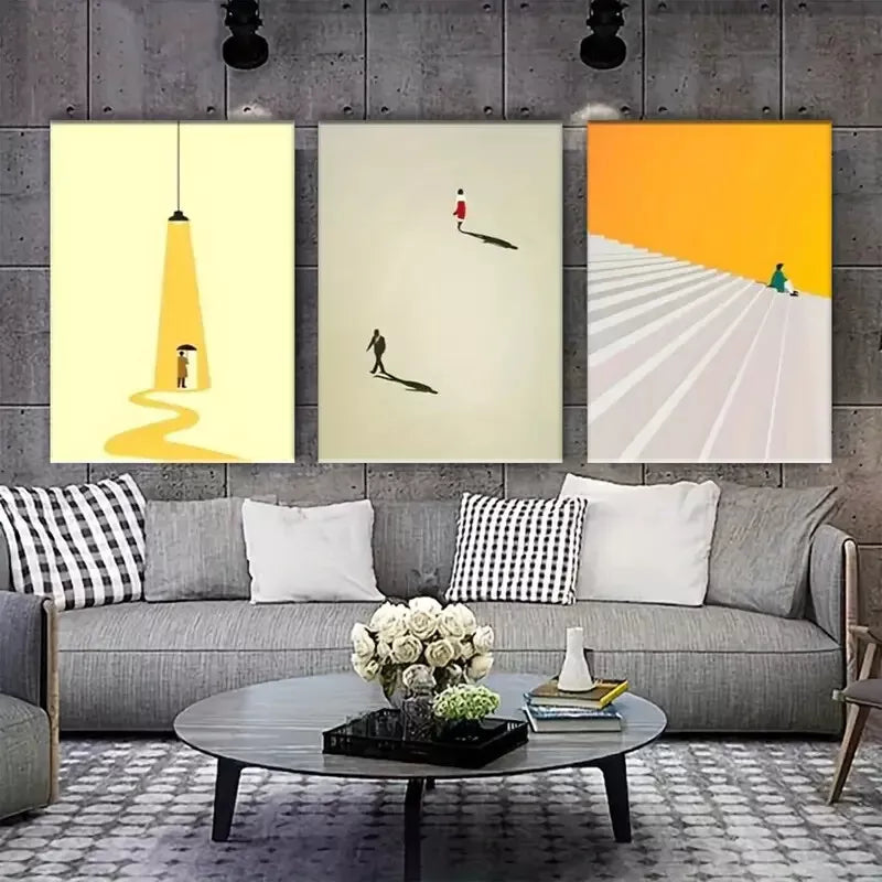 3-Piece Abstract & Figurative Canvas Wall Art Set - 40x60cm High Quality Framed Prints | 100% Australian Made | Ready to Hang | Perfect for Living Room, Bedroom & Office Decor