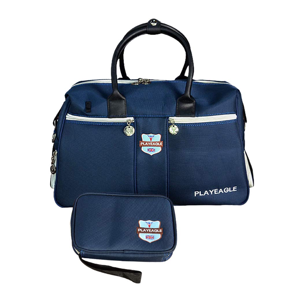 Tachiuwa 3 Club Golf Clothing Boston Bag with Separate Shoes Compartment & Accessory Pouch - Perfect for Golfers, Gym Enthusiasts & Travelers