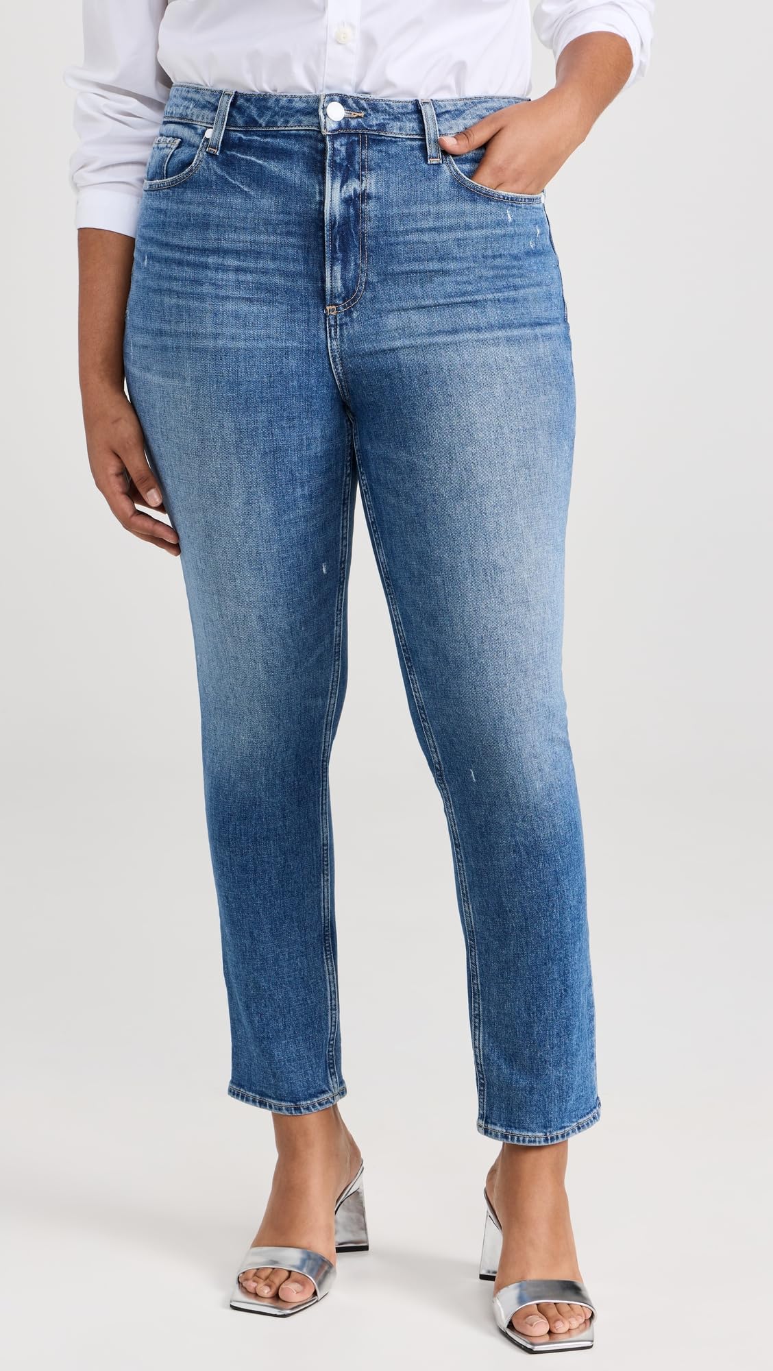PAIGE Women's Sarah Transcend Vintage High Rise Slim Jeans - Perfect for Casual Outfits, Date Nights & Everyday Wear