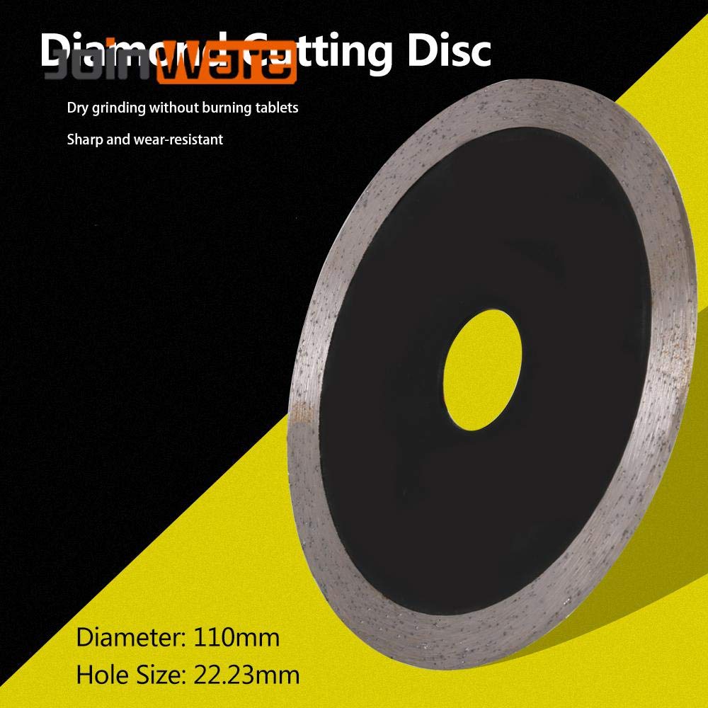110mm Diamond Saw Blade for Wet Cutting - Concrete, Ceramic, Brick, Marble & Stone - Professional Circular Saw Tool for Construction, Masonry & DIY Projects