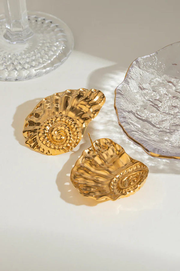 Stylish Holiday Conch Shaped Earrings - Trendy Seashell Jewelry for Women, Perfect for Beach Vacations & Summer Parties