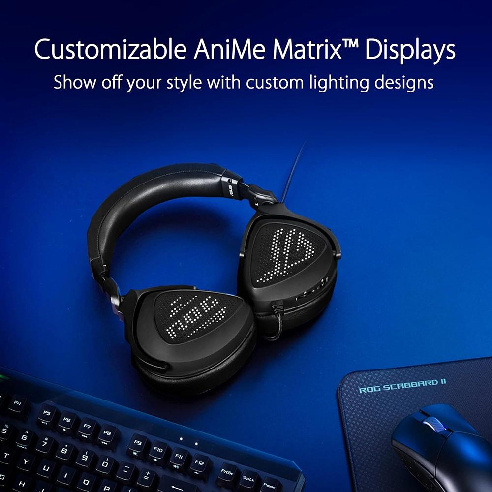 ASUS ROG Delta S Animate Gaming Headset with RGB Lighting - Hi-Res Audio, AI Noise Canceling Mic, USB-C - Perfect for PC, PS5, Xbox & Streaming