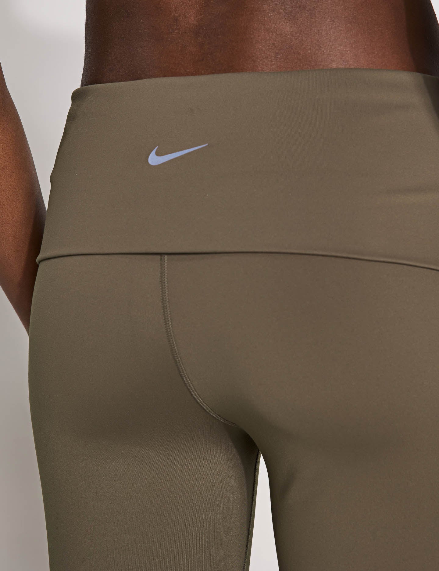 One Dri FIT Fold Over Yoga Pants for Women - Ironstone & Black - Perfect for Workouts, Lounge & Travel