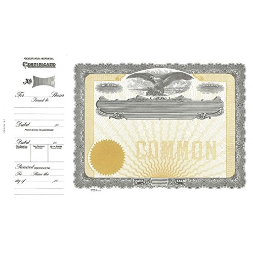 Goes 71 Common Shares Stock Certificate - Pack of 100 | Vintage Stock Certificates for Collectors, Framing & Wall Decor | Perfect for Home Office, Man Cave or Gift
