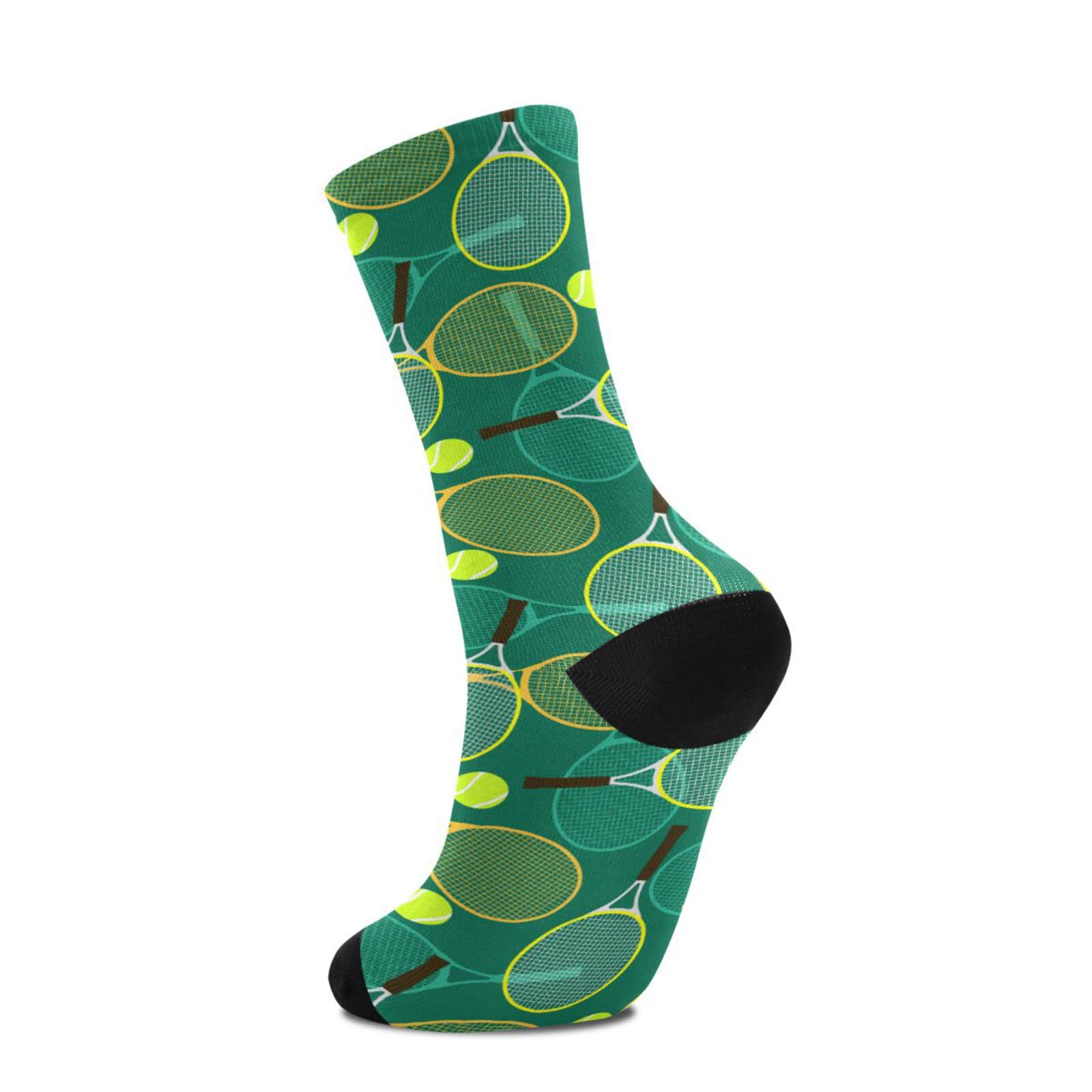 Women's & Men's Crew Athletic Socks - Mid Calf Comfortable Casual Socks for Running, Gym & Daily Wear - Novelty Design Cozy Socks for Sports & Everyday Use