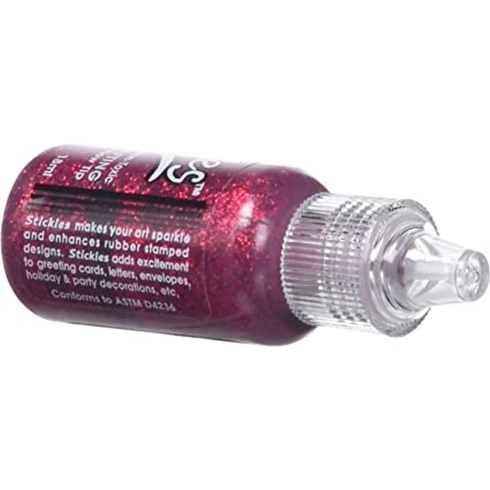 Cranberry Stickles Glitter Glue 0.5 oz - Red Glitter Craft Glue for Scrapbooking, DIY Cards, and Holiday Decorations