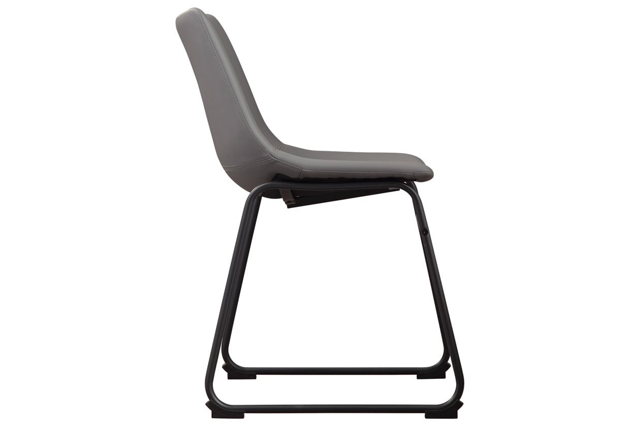 Cece Gray Upholstered Dining Chairs Set of 2 - Modern Fabric Side Chairs for Kitchen, Dining Room & Office - Comfortable & Stylish Seating Solution