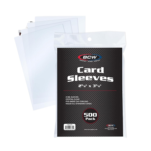 Premium BCW Card Sleeves - 500 Pack (25 Packs of 20) - Perfect for Trading Cards, Sports Cards & Collectibles - Acid-Free, Archival Quality Protection for MTG, Pokémon & Yu-Gi-Oh! Cards