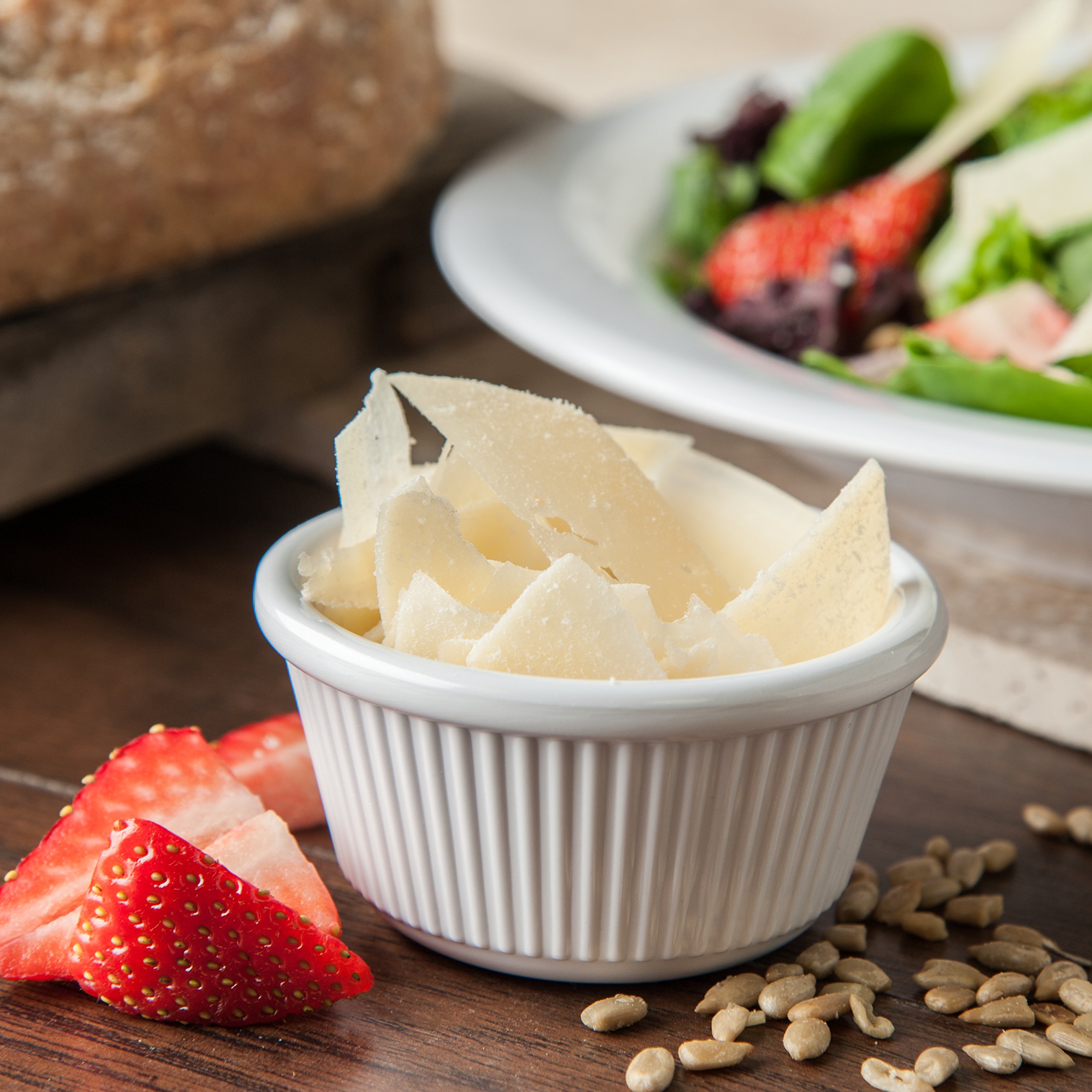 Carlisle FoodService 3 oz White Plastic Ramekins - 48-Pack Sauce Bowls for Catering, Restaurants & Kitchen Use | Perfect for Desserts, Condiments & Food Prep