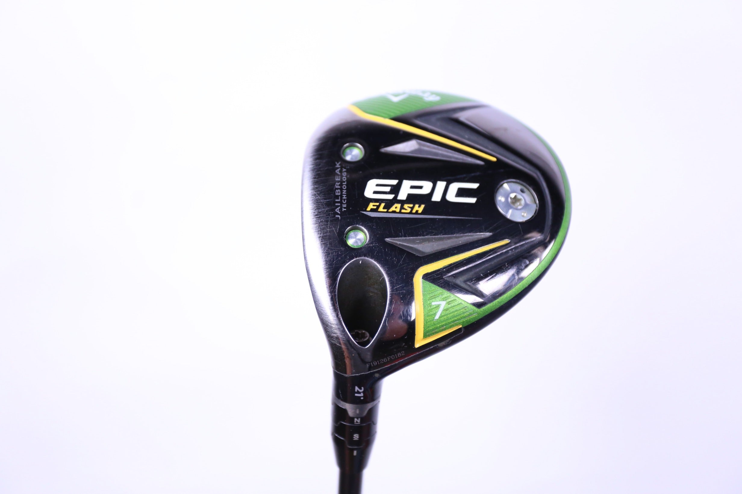 Used Callaway Epic Flash 7 Wood Left Handed 21° Stiff Flex Golf Club - Perfect for Left-Handed Golfers & Driving Range Practice