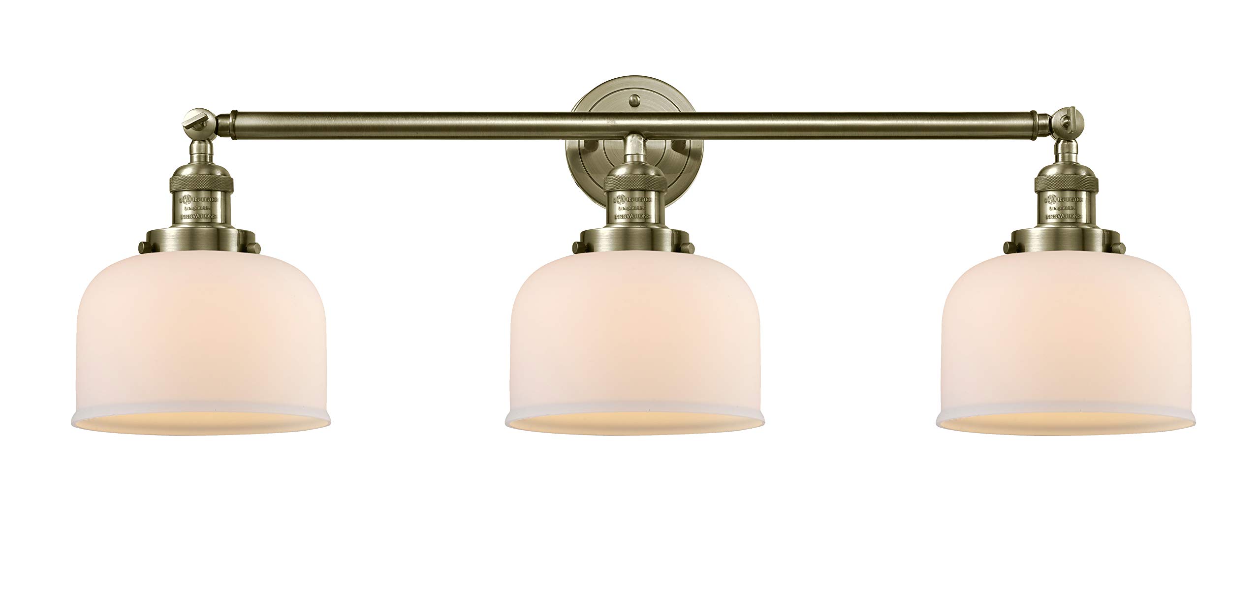 Innovative INNO205-AB-S-G71-LED Bathroom Vanity Light Fixture - Antique Brass Finish, Energy Efficient LED Lighting for Modern & Classic Bathrooms, Perfect for Home Renovation & Spa-Style Decor