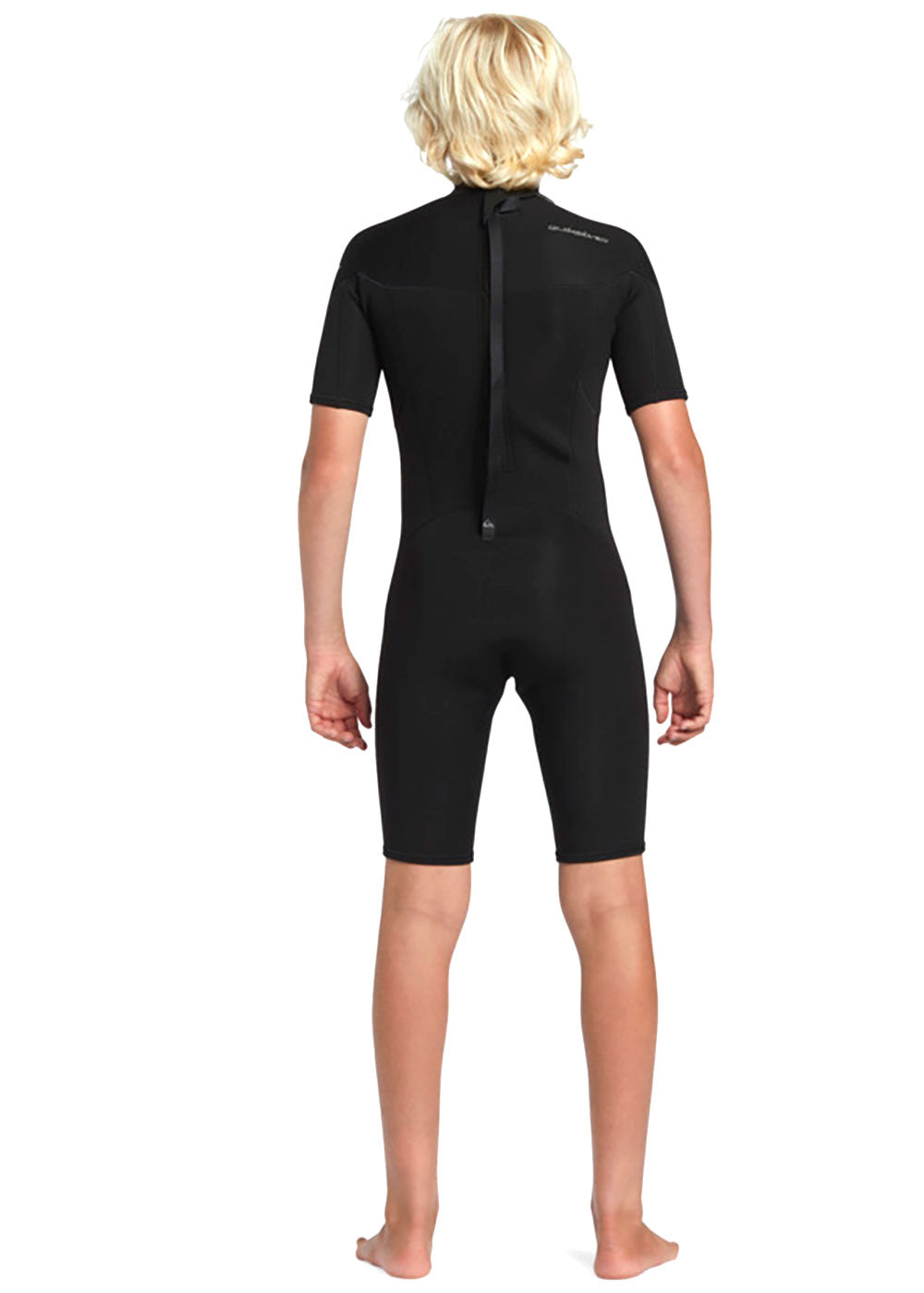 Quiksilver Boys 2mm Short Sleeve Back Zip Spring Wetsuit - Kids Surfing & Swimming Suit for Beach, Pool & Water Sports