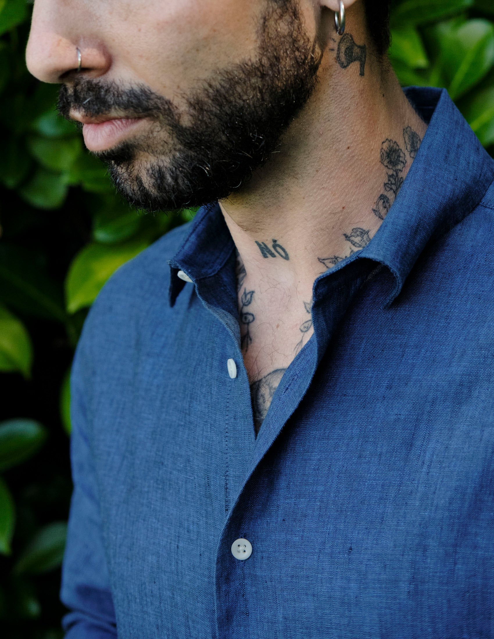 Premium Linen Shirt for Men - Breathable & Comfortable Verzasca Saphir Style - Perfect for Summer, Travel & Casual Wear