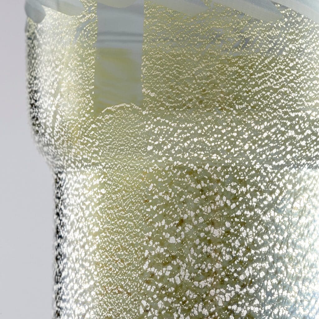 Cyan Design 11097 Canyonland Vase - Clear & Gilded Silver Short Vase for Home Decor, Wedding Centerpiece, and Tabletop Display