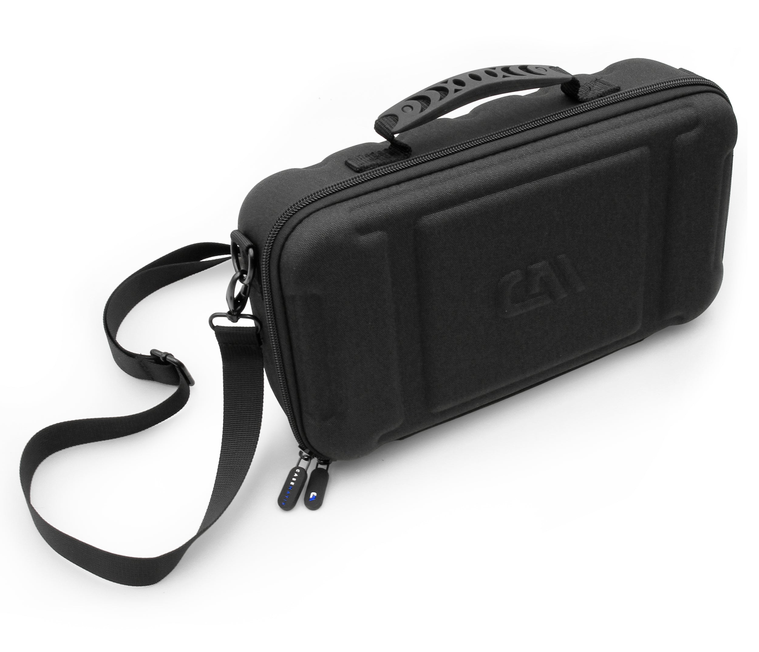 CASEMATIX Professional Hair Clipper Case - Holds 3 Electric Clippers, Trimmers & Hair Buzzers with T-Finishers - Durable Storage Organizer for Barbers & Stylists - Perfect for Salon, Home or Travel Use