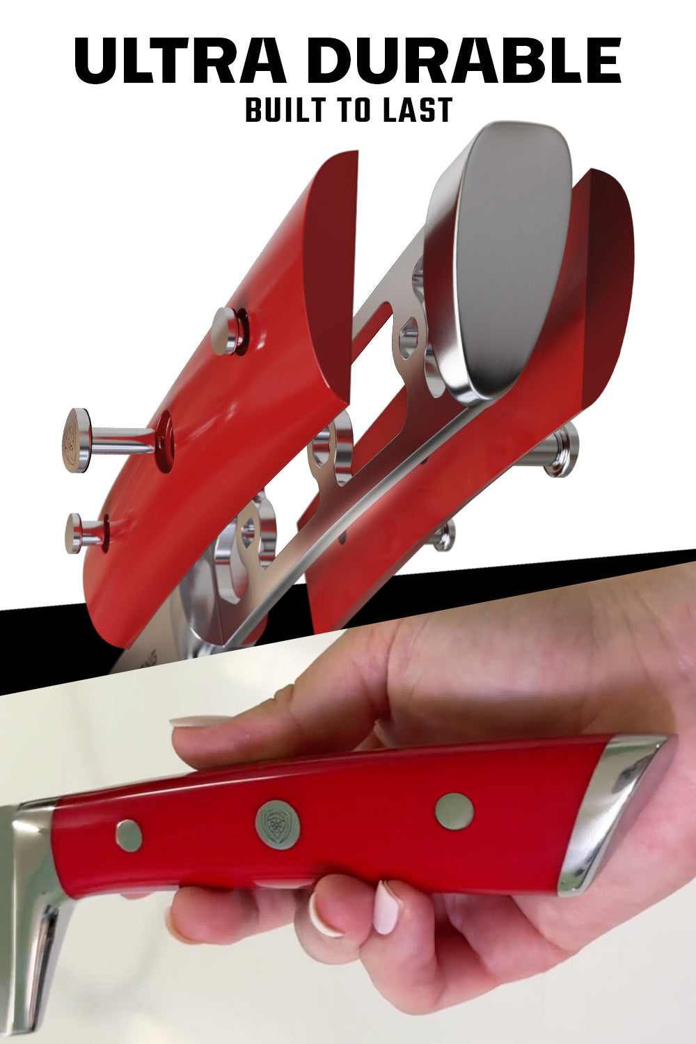 Premium 8-Inch Chef's Knife - Crimson Red Handle Gladiator Series - NSF Certified Professional Kitchen Knife by Dalstrong - Perfect for Slicing, Dicing & Food Prep