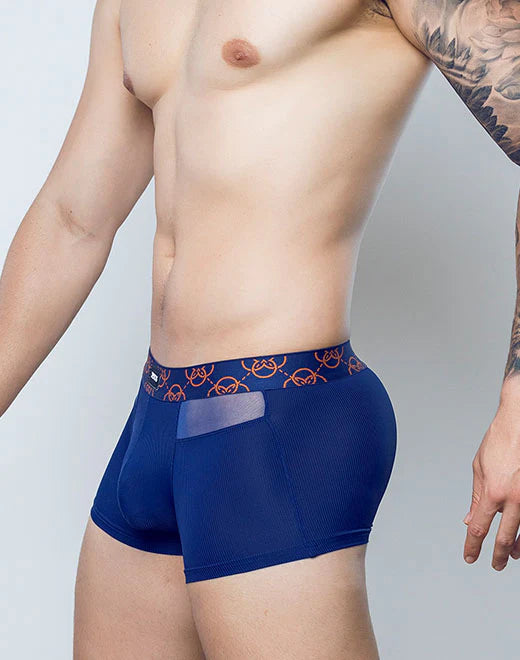 Premium 2eros Himeros Men's Boxer Briefs - Soft Navy Blue Underwear for Comfort & Support | Ideal for Everyday Wear, Gym & Sleep