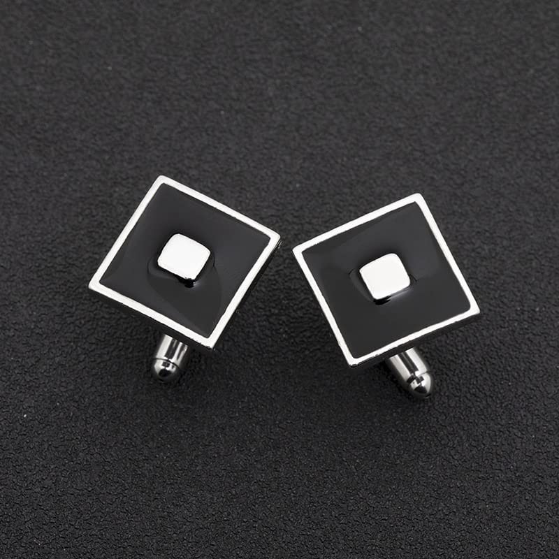 Premium Square French Cufflinks for Men - Elegant Business Shirt Accessories & Dress Buttons - Perfect for Weddings, Formal Events & Office Wear