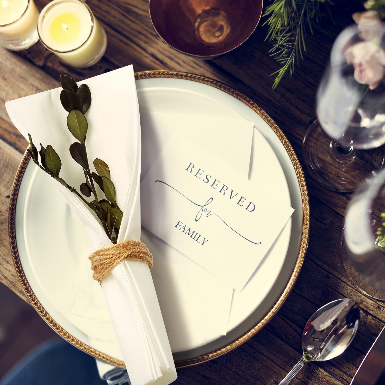 LEKOCH 50 Pack Premium Disposable White Linen Napkins - Soft Guest Hand Towels for Bathroom, Party, Wedding, Dinner & Special Events | Ideal for Restaurants, Hotels, and Home Entertaining