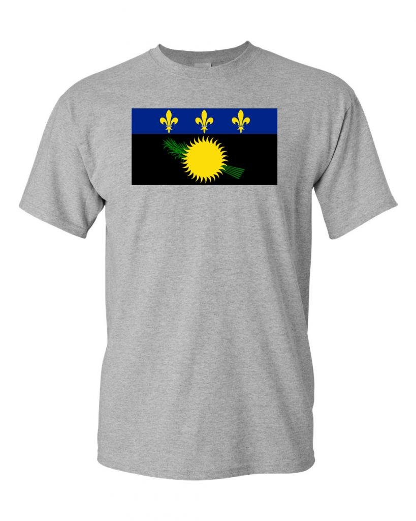 Guadeloupe Flag T-Shirt for Adults - Comfortable Cotton DT Tee - Perfect for Travel, Parties & National Pride