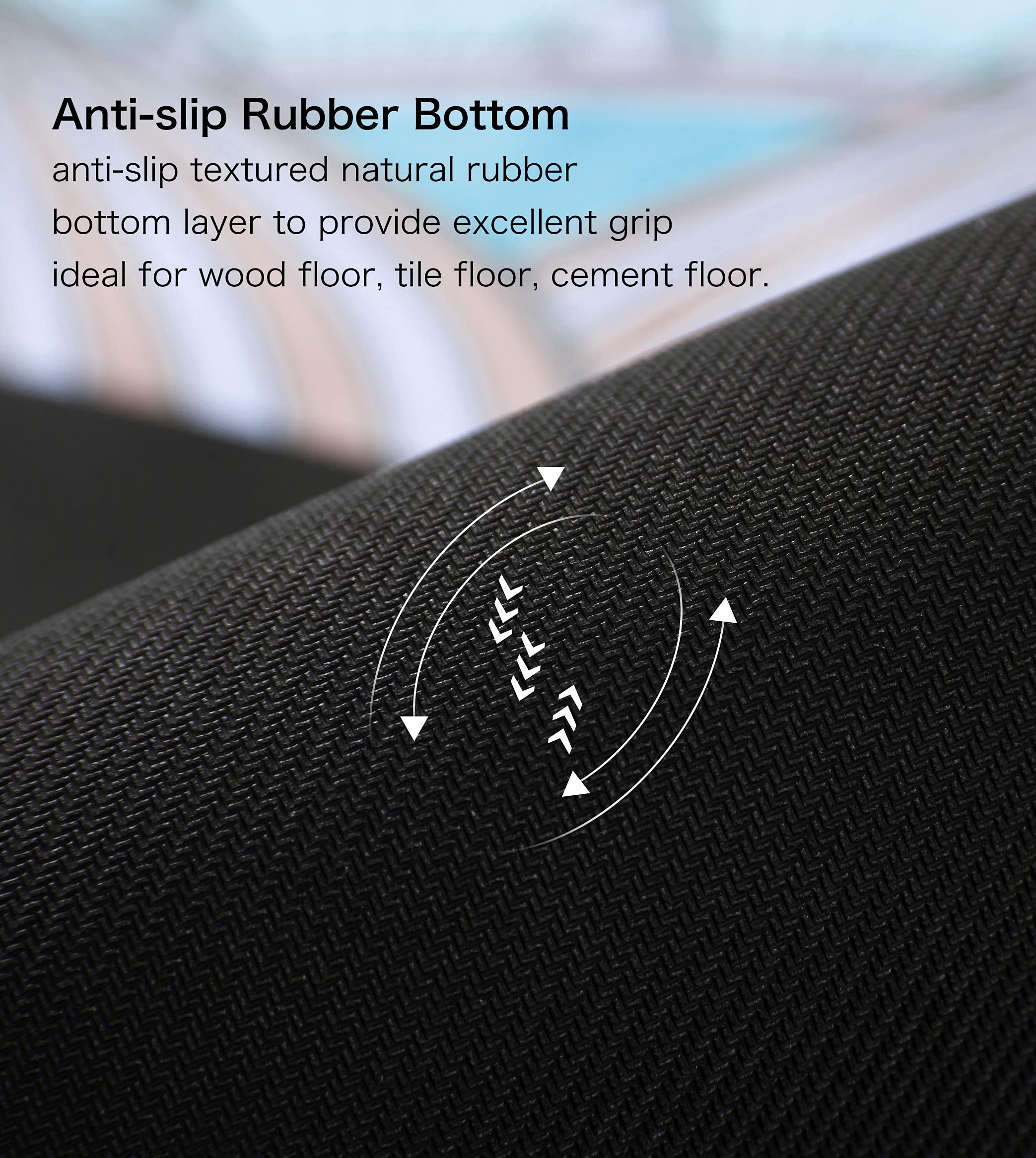 Premium Extra Thick Non-Slip Yoga Mat - 4.6' Round Large Exercise & Meditation Mat - Ultra Comfortable for Home, Studio & Outdoor Yoga Practice