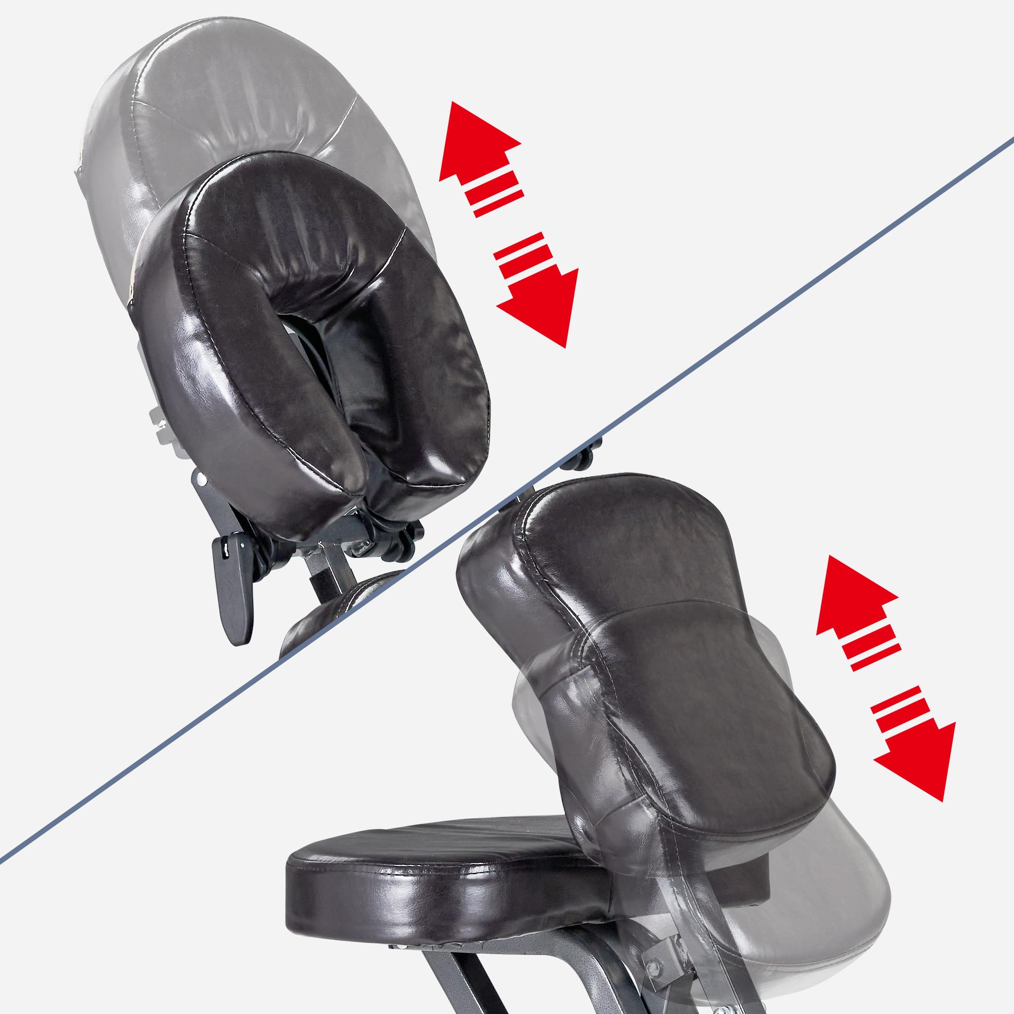 Portable Full Body Massage Chair - Lightweight Adjustable Folding Salon Chair with Carrying Case & Face Cradle - Perfect for Home Spa, Tattoo Parlors & Professional Use (Coffee Brown)