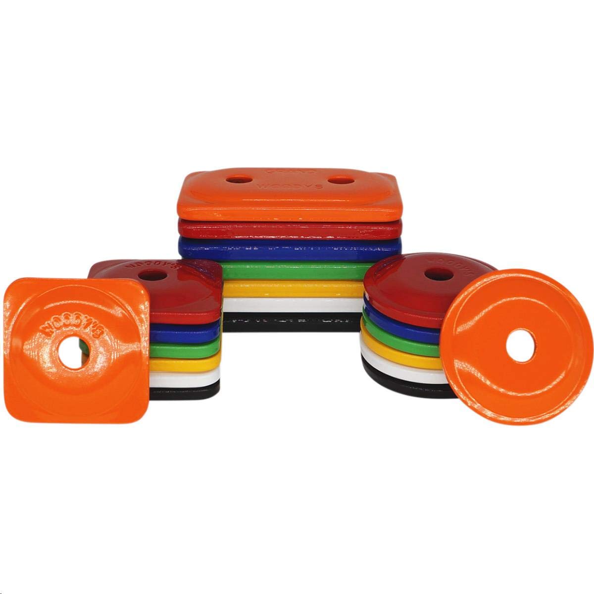 Woodys ADG-3790-48 Red Two-Hole Double Grand Digger Support Plates - Heavy Duty Metal Brackets for Excavator & Tractor Attachments | Perfect for Construction, Farming & Landscaping Equipment