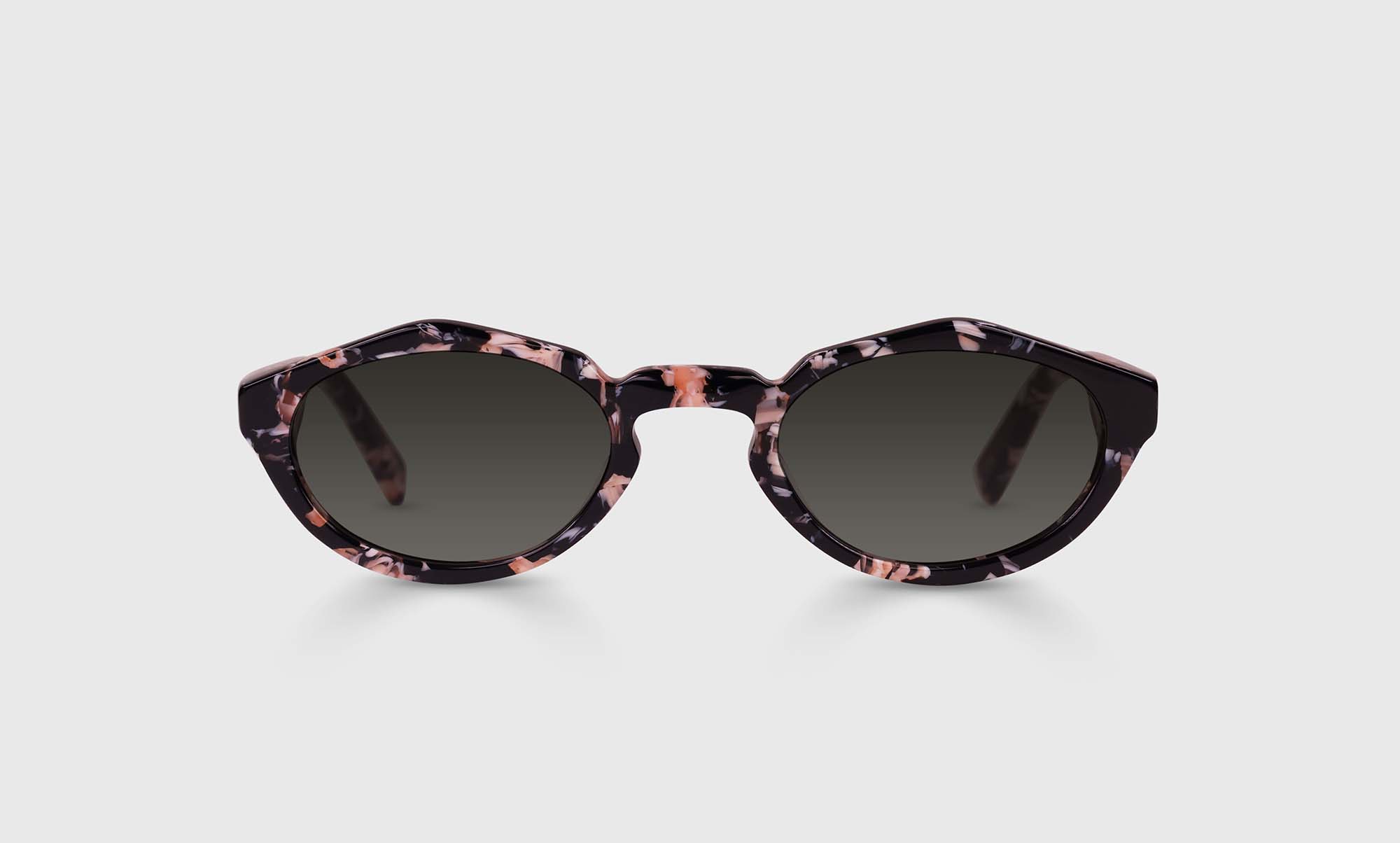 Twin Peaks Color 00 Black and White Floral Pattern Sunglasses for Women - Stylish UV Protection Shades for Outdoor Activities, Beach, and Driving