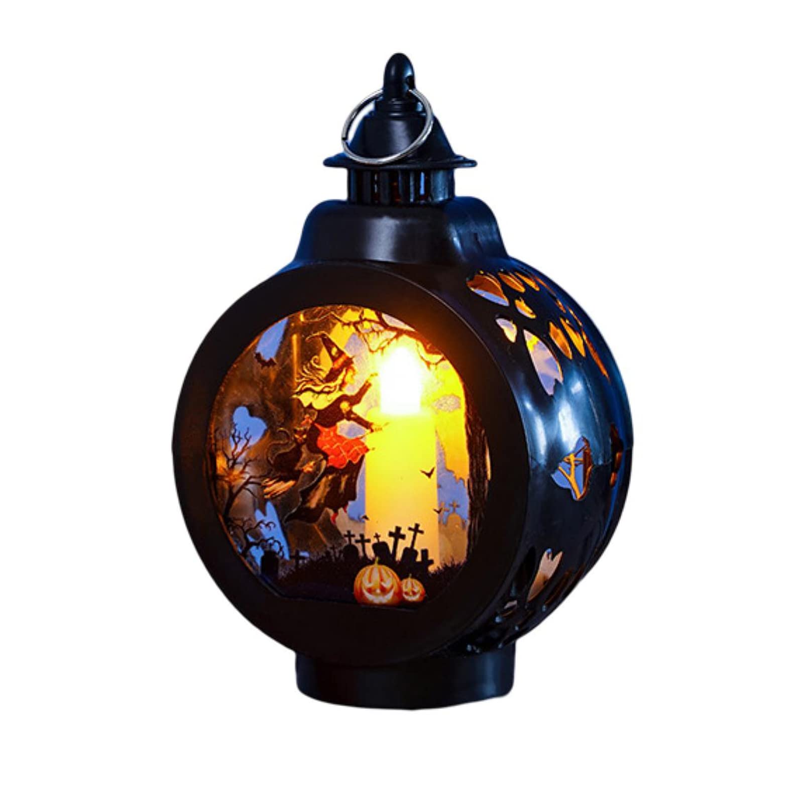 SamFansar LED Candle - Halloween Pumpkin Witch Skull Lantern with High Brightness, Portable Battery-Operated Tabletop Decoration for Party, Home, Garden & Outdoor Decor