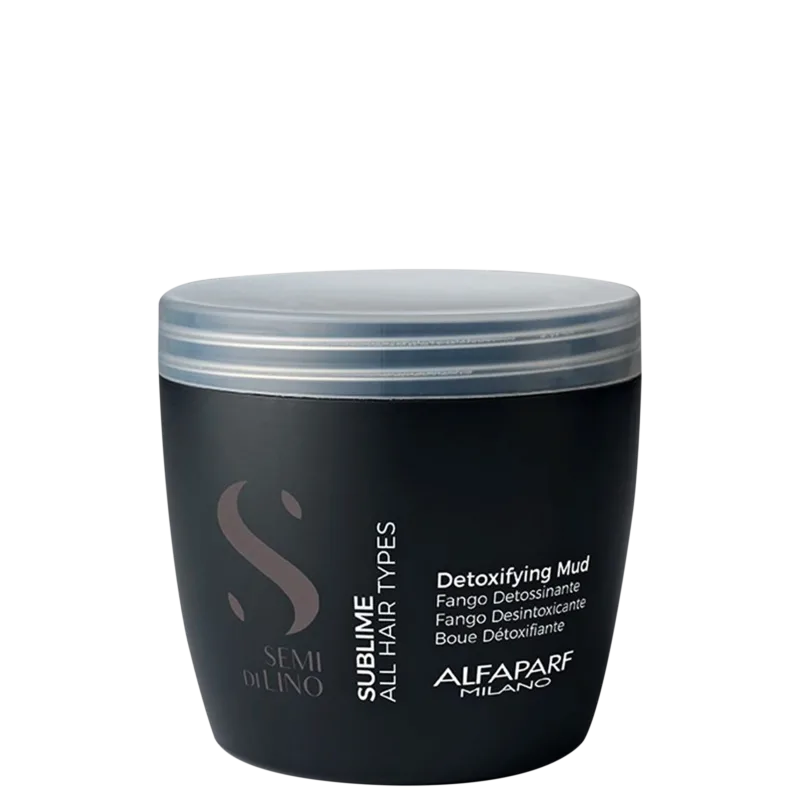 Alfaparf Milano Semi di Lino Sublime Detoxifying Mud Mask - 500ml / 16.9 fl oz - Deep Cleansing & Purifying Hair Treatment for All Hair Types - Perfect for Salon & Home Use