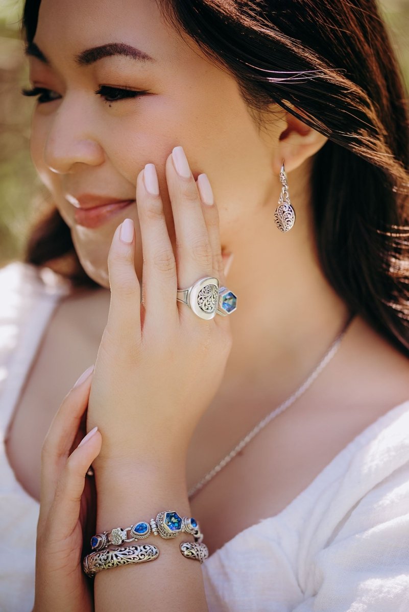 Overflowing Grace Bracelet™ – Mystic Quartz & Royal Bali Blue™ Mystic Topaz for Good Luck & Positive Energy | Perfect for Meditation, Yoga & Spiritual Healing