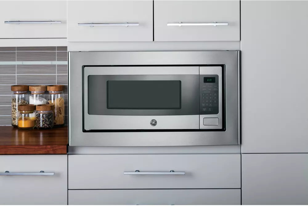 GE Profile PEM31SFSS 24-Inch Stainless Steel Countertop Microwave Oven - Perfect for Kitchens, Dorms & Small Spaces