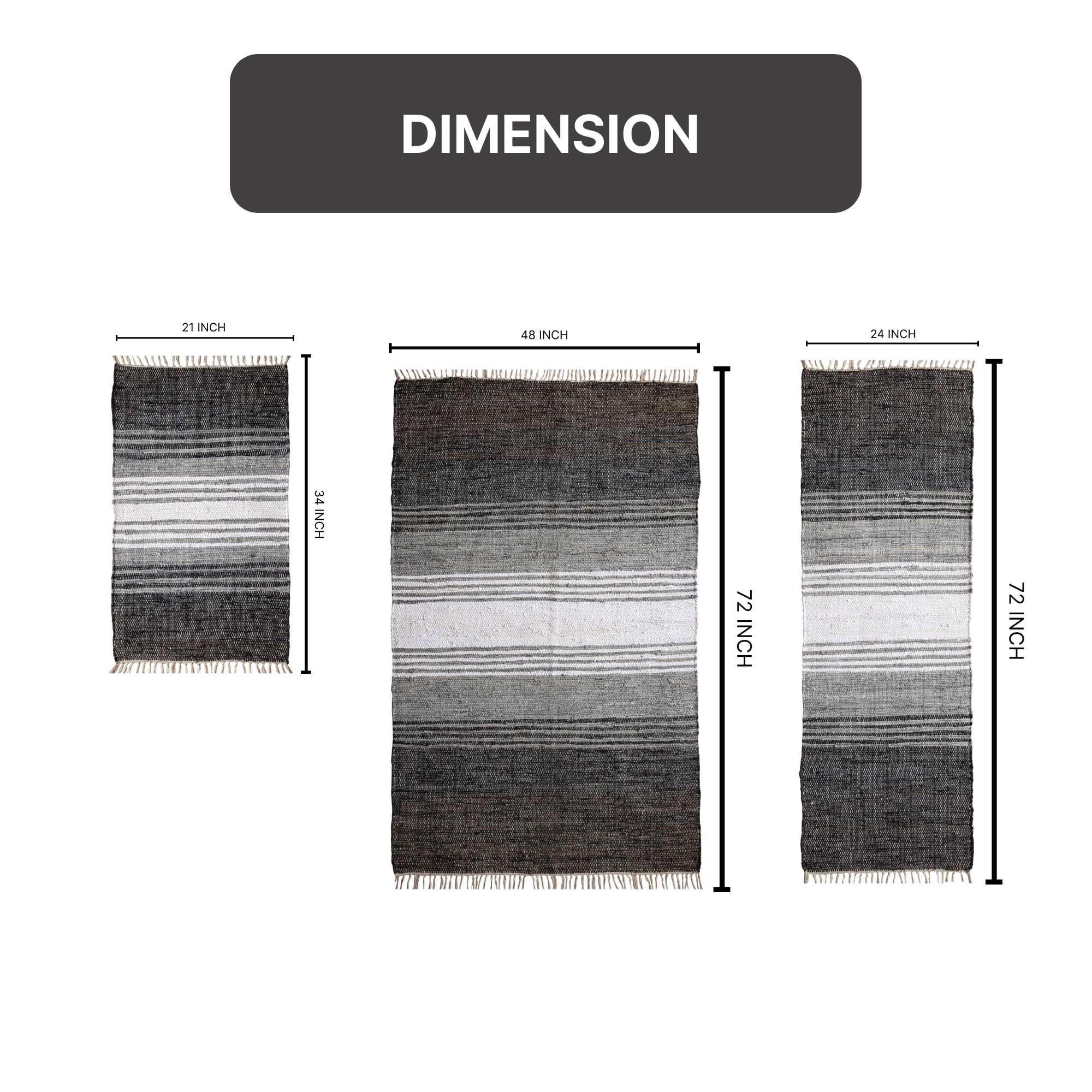 Home Weavers Richmond Gradation Collection Machine Washable Reversible Area Rug - 4'x6', 2'x6', 1'7