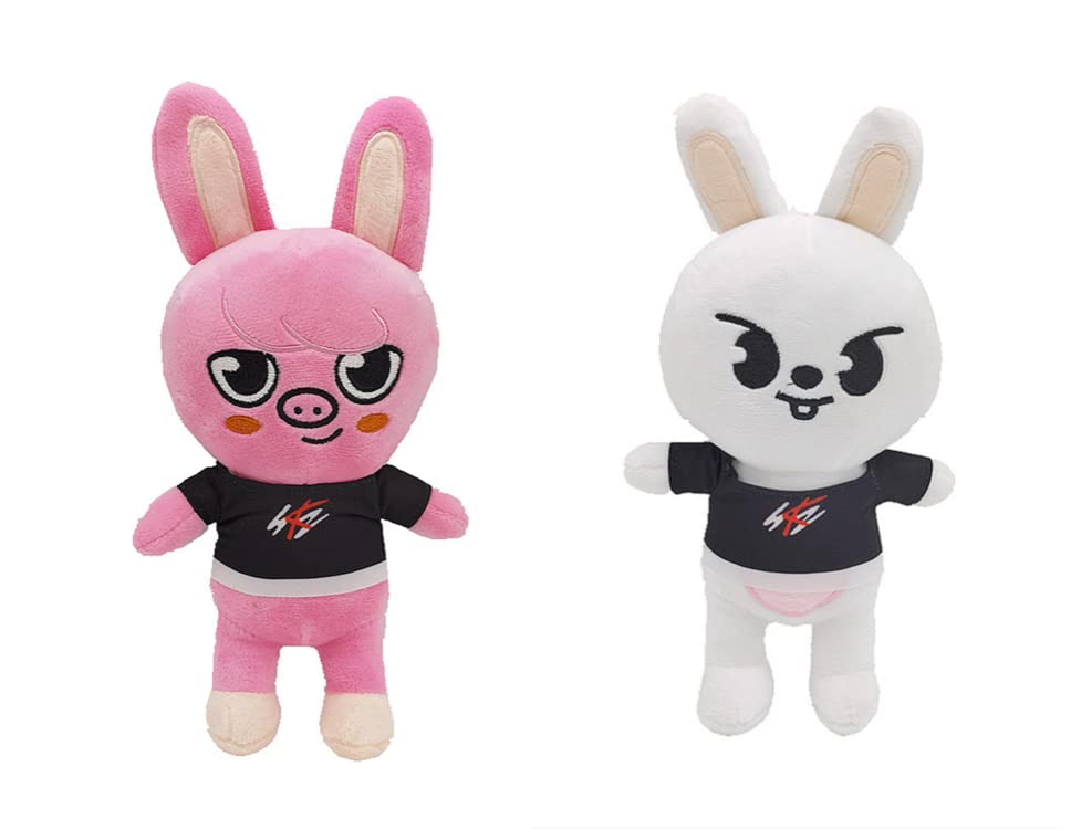 2PCS Stray Kids Plush Doll Set - 8.3 Inch Soft Stuffed Animal Toys (Leebit & Piggy) for K-Pop Fans, Kids Birthday Gifts - Perfect for Collectors, Room Decor, and Cuddling Companions