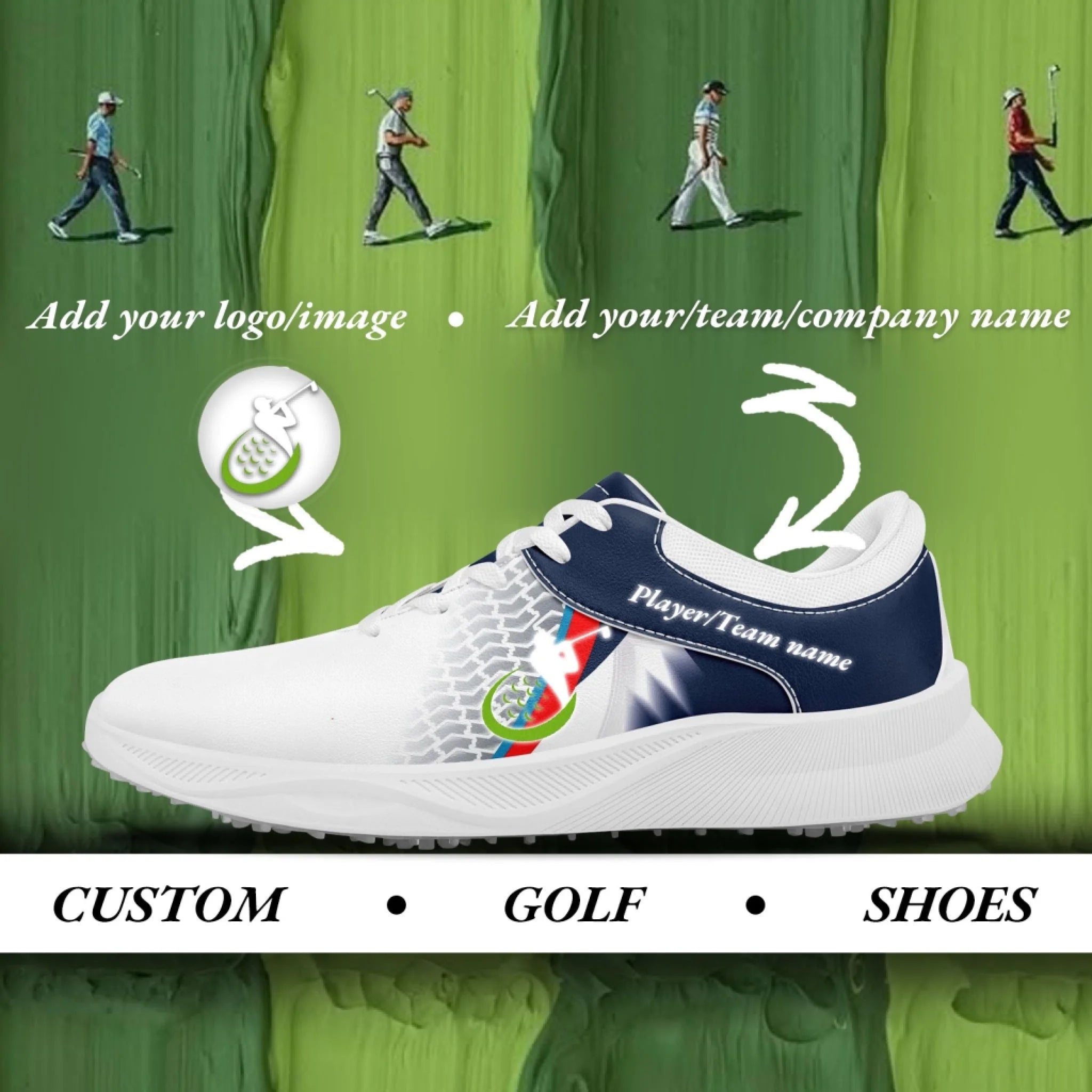 Custom Golf Performance Sneakers for Men & Women - Personalized Durable Athletic Shoes for POD Resellers - Lightweight Comfort Walking & Running Shoes for Golf, Gym, and Casual Wear (FN062 25020099 3)