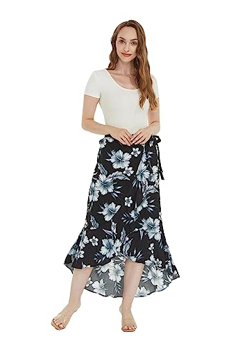 Women Wrap Ruffle Skirt