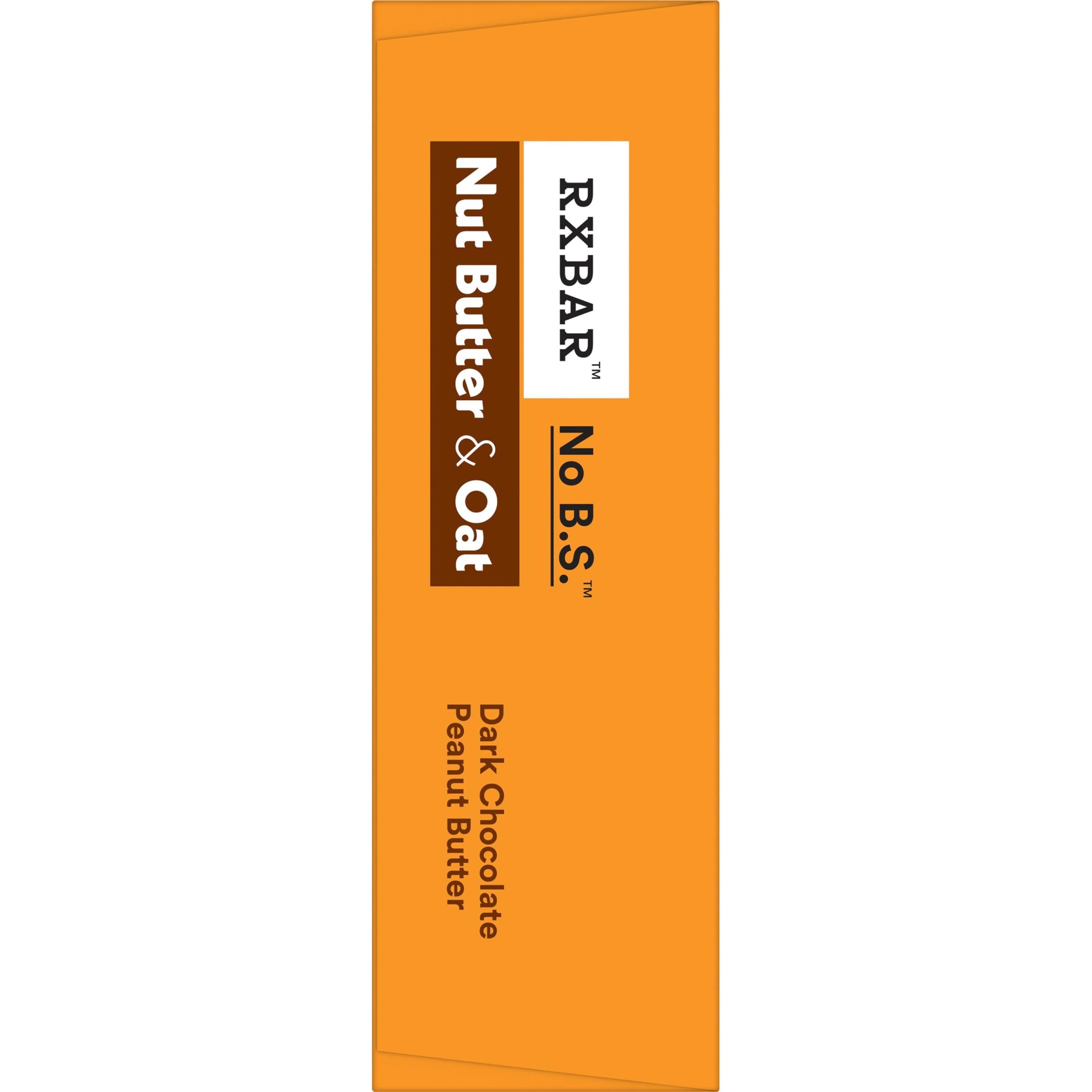 RXBAR Nut Butter and Oat Protein Bars - Dark Chocolate Peanut Butter Flavor, 12 Pack (23.2oz) | High Protein Snacks for Workout Recovery, Healthy On-the-Go Breakfast & Energy Boosting Office Snacks